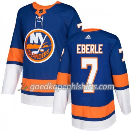 New York Islanders Jordan Eberle 7 Adidas 2017-2018 Royal Authentic Shirt - Mannen